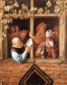 Rhetoricians At A Window Dutch genre painter Jan Steen